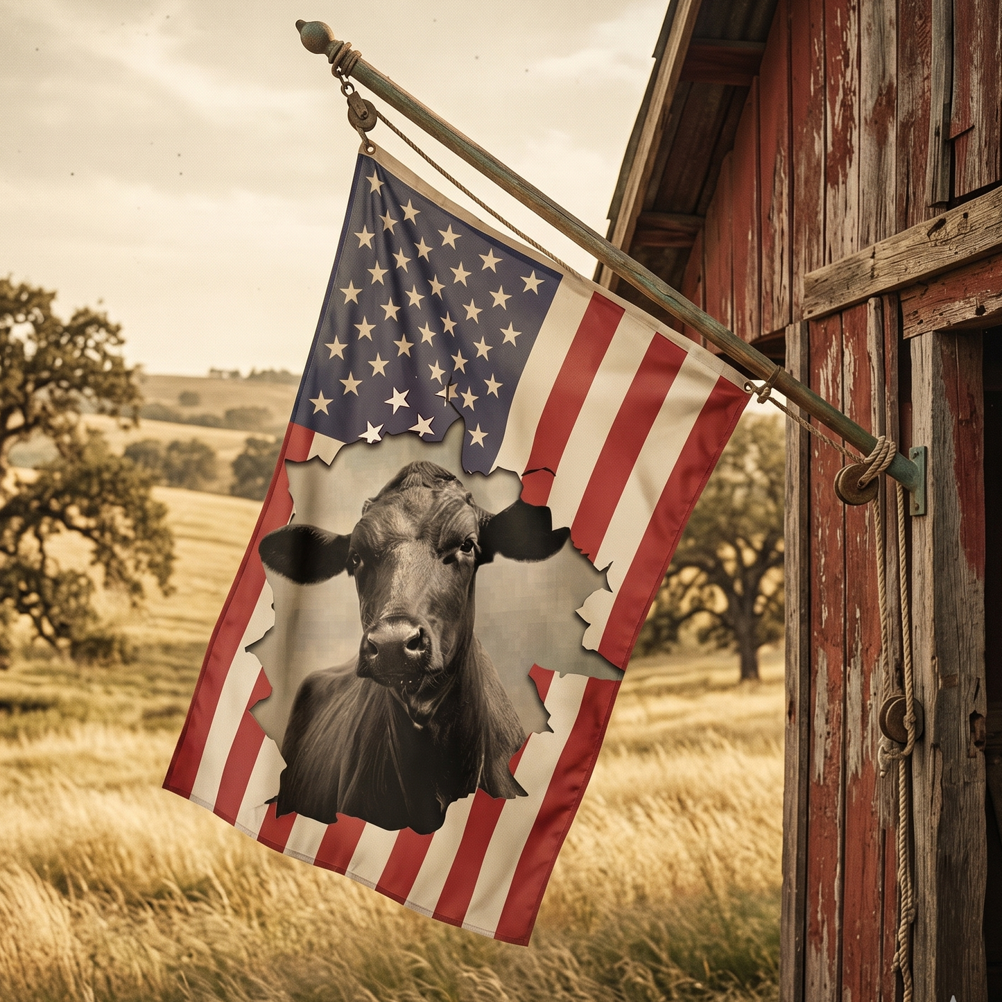 Flag cow print - USA