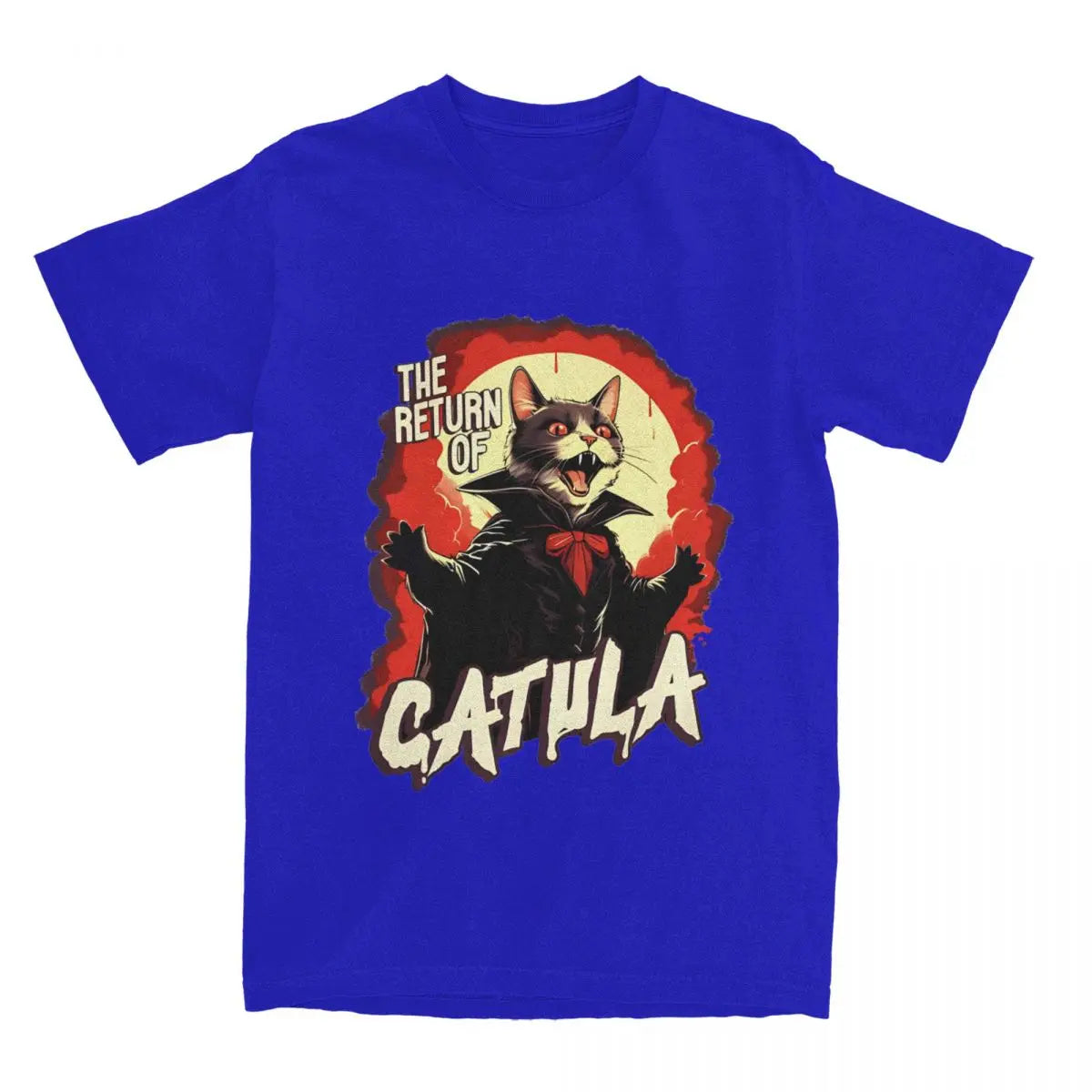 The Return Of Vampurr Cat Dracula Halloween T Shirt Cotton - myfunfarm