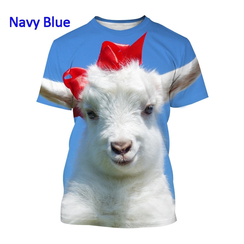 Funny Goat Printing Unisex T-shirt - myfunfarm