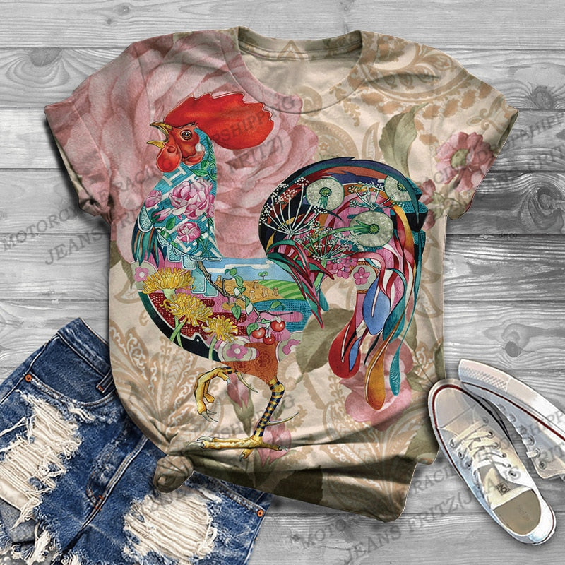 Chicken 3d Print Unisex T-shirt