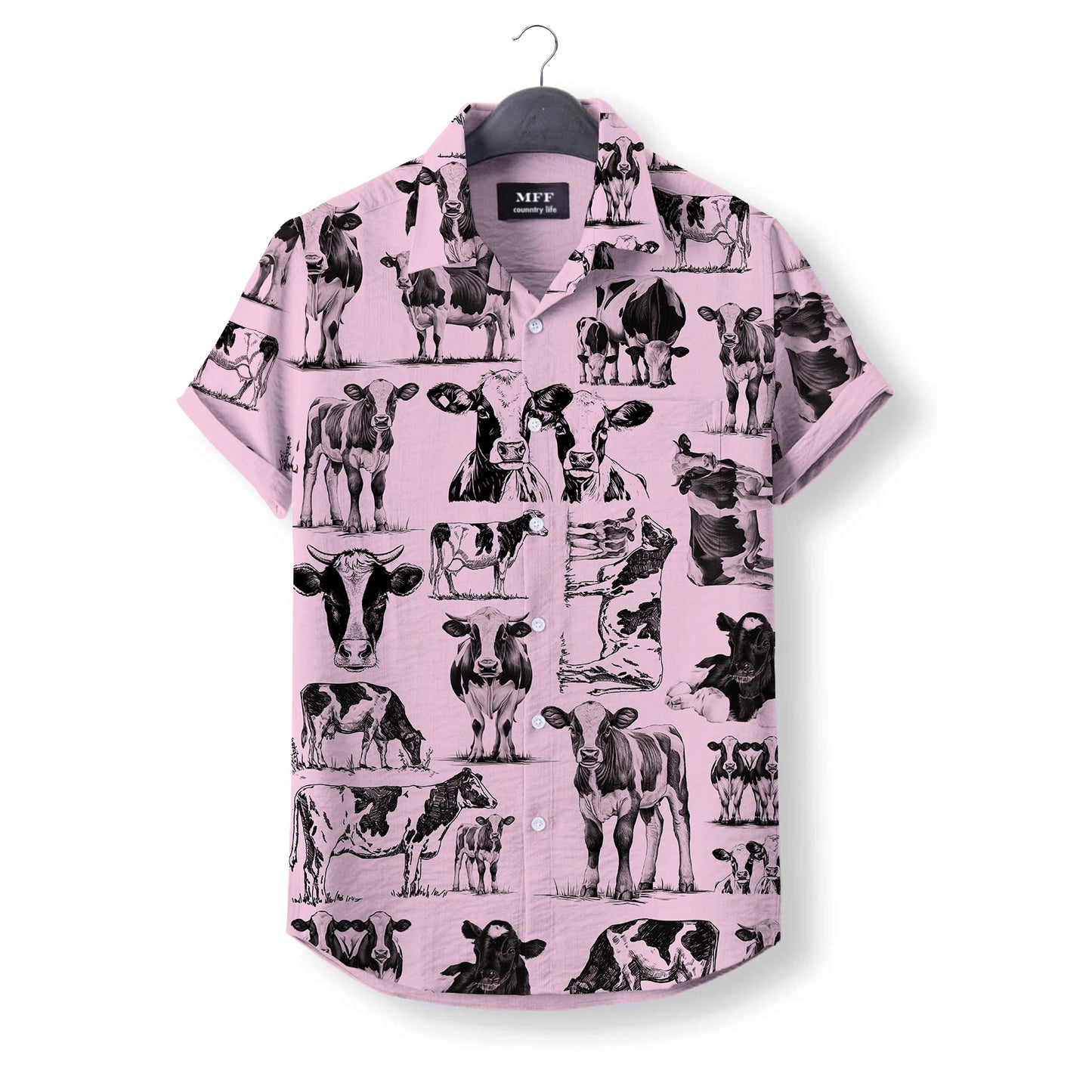 Dairy cow pattern - Hawaiian Shirt for adult and youth - myfunfarm