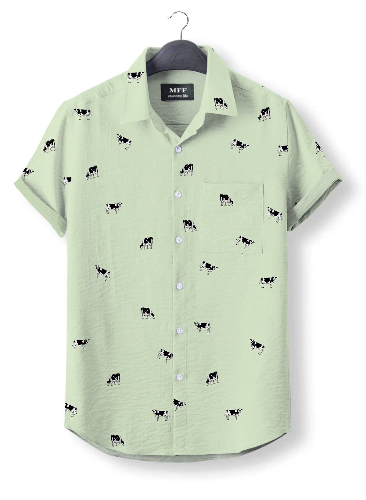 Dairy cow icon pattern - Button Down Shirts for farmers - myfunfarm