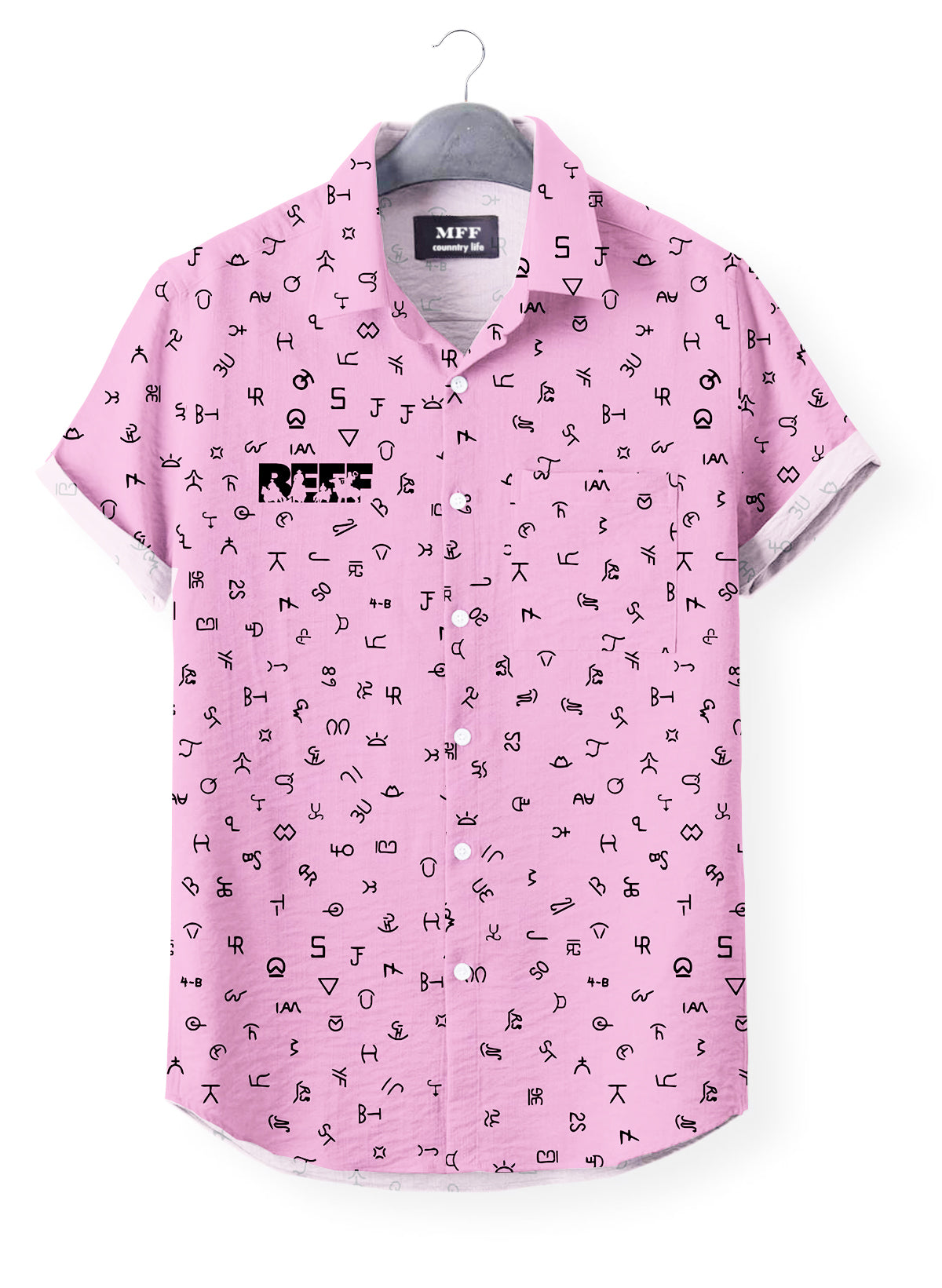 Cattle Brands pattern - Short Sleeve Shirts - myfunfarm