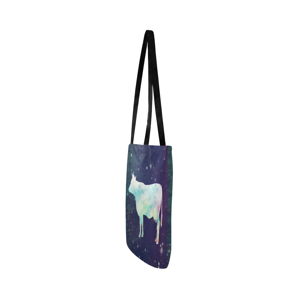 Cow color print Tote bag sk00016 Reusable Shopping Bag Model 1660 (Two sides) - myfunfarm - clothing acceessories shoes for cow lovers, pig, horse, cat, sheep, dog, chicken, goat farmer