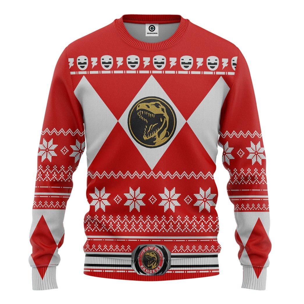 Red Power Ranger - Cosplay Tshirt Hoodies Sweatshirt - Apparel