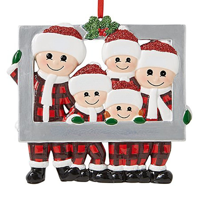 Christmas Tree Snowman Ornament Lovely Family - myfunfarm