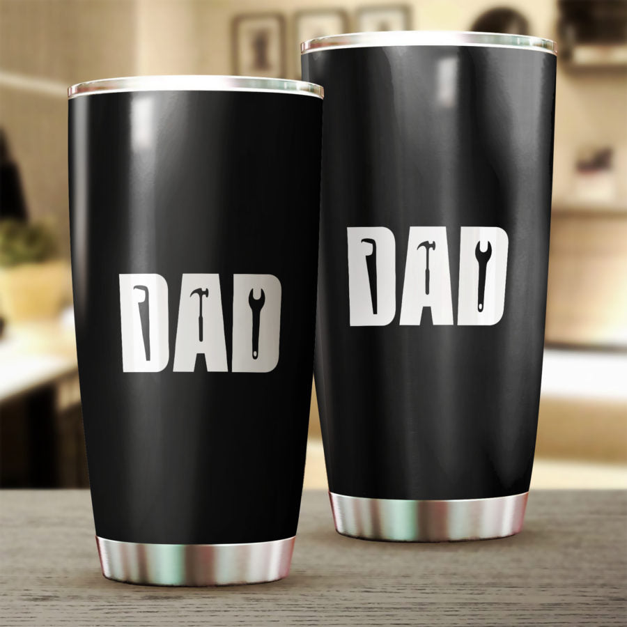 Papa Bear Tumbler For Dad - Stainless Steel American Flag Tumbler Cup 20oz  for Father - Birthday Gifts for Dad From Daughter Son - Fathers Day Gift