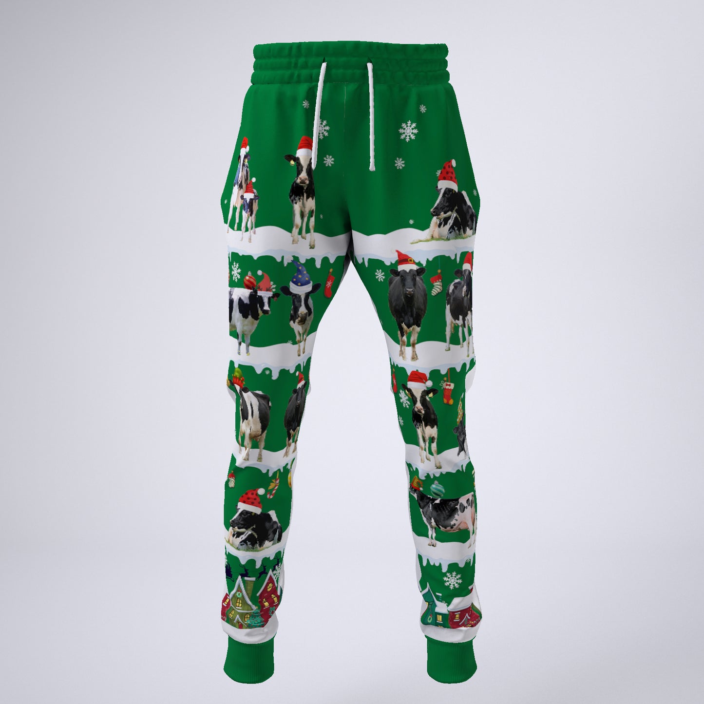 Cows in Snow - Merry Christmas - Unisex Sweatshirt and Pants - myfunfarm