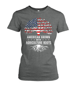 American grown with agriculture roots unisex t-shirt , Hoodies for farmers