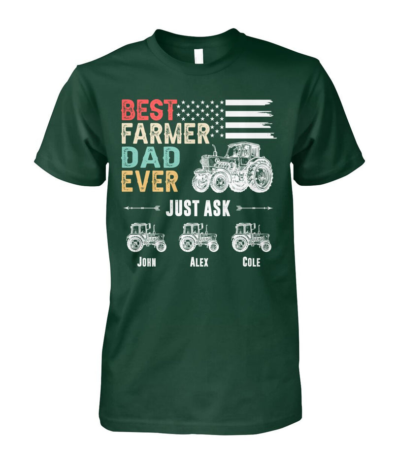 Personalized Names Best farmer dad ever t-shirt and Hoodies