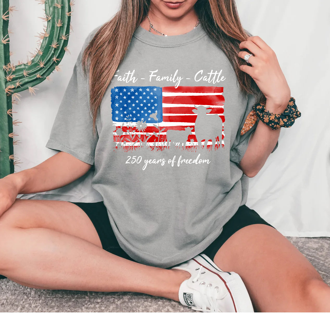 Faith family cattle 250 years of freedom Unisex T-Shirt