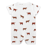 Baby romper Hereford cattle icon pattern