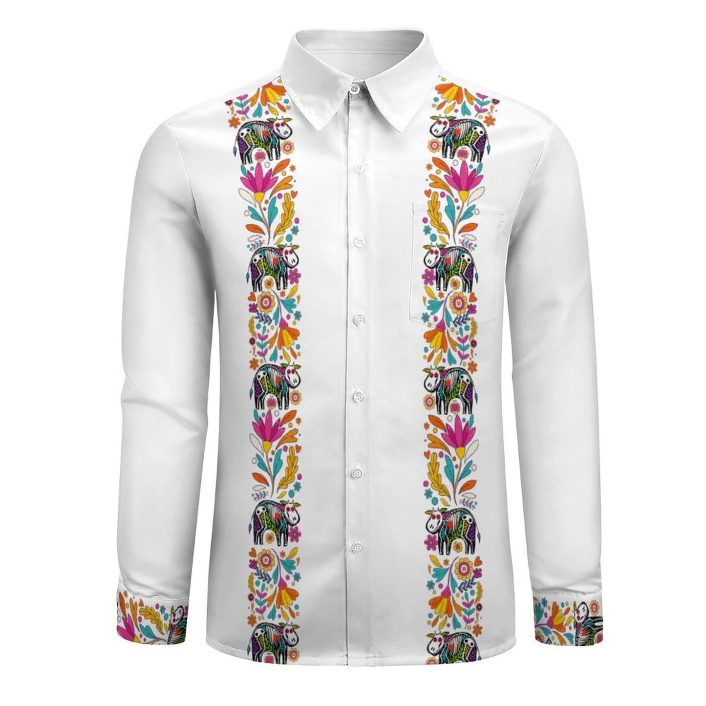 Mexican cow pattern - long sleeve shirt  for farmers - myfunfarm