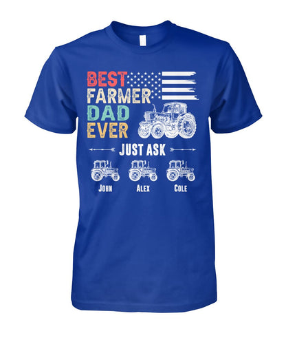 Personalized Names Best farmer dad ever t-shirt and Hoodies
