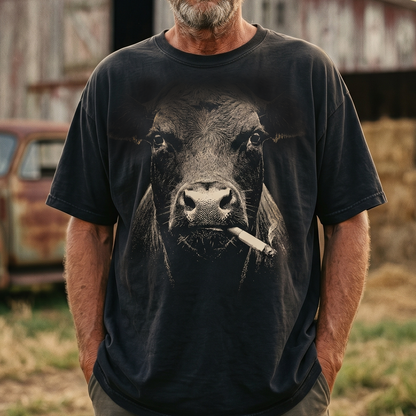Smoking Cows Unisex T-Shirt,  Funny Cow Comfort Colors Shirt
