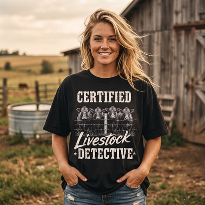 Certified livestock detective Unisex T-Shirt, Sweat-shirt and Hoodie