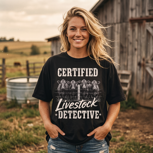 Certified livestock detective Unisex T-Shirt, Sweat-shirt and Hoodie