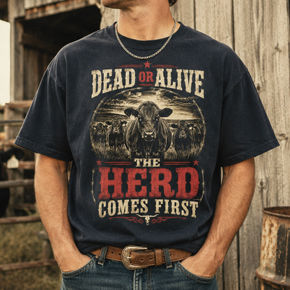 Dead or Alive, the herd comes first Unisex T-Shirt, Gift for Rancher