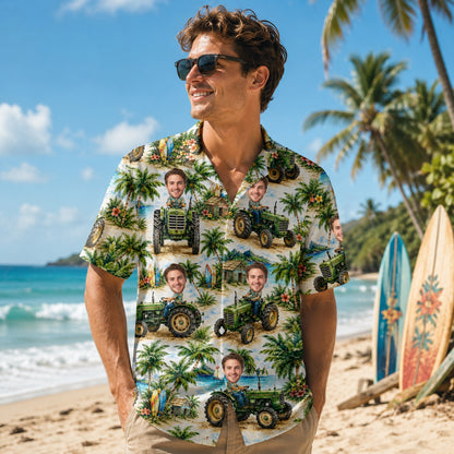 Custom Face Hawaiian Shirt Funny Personalized For Farmer