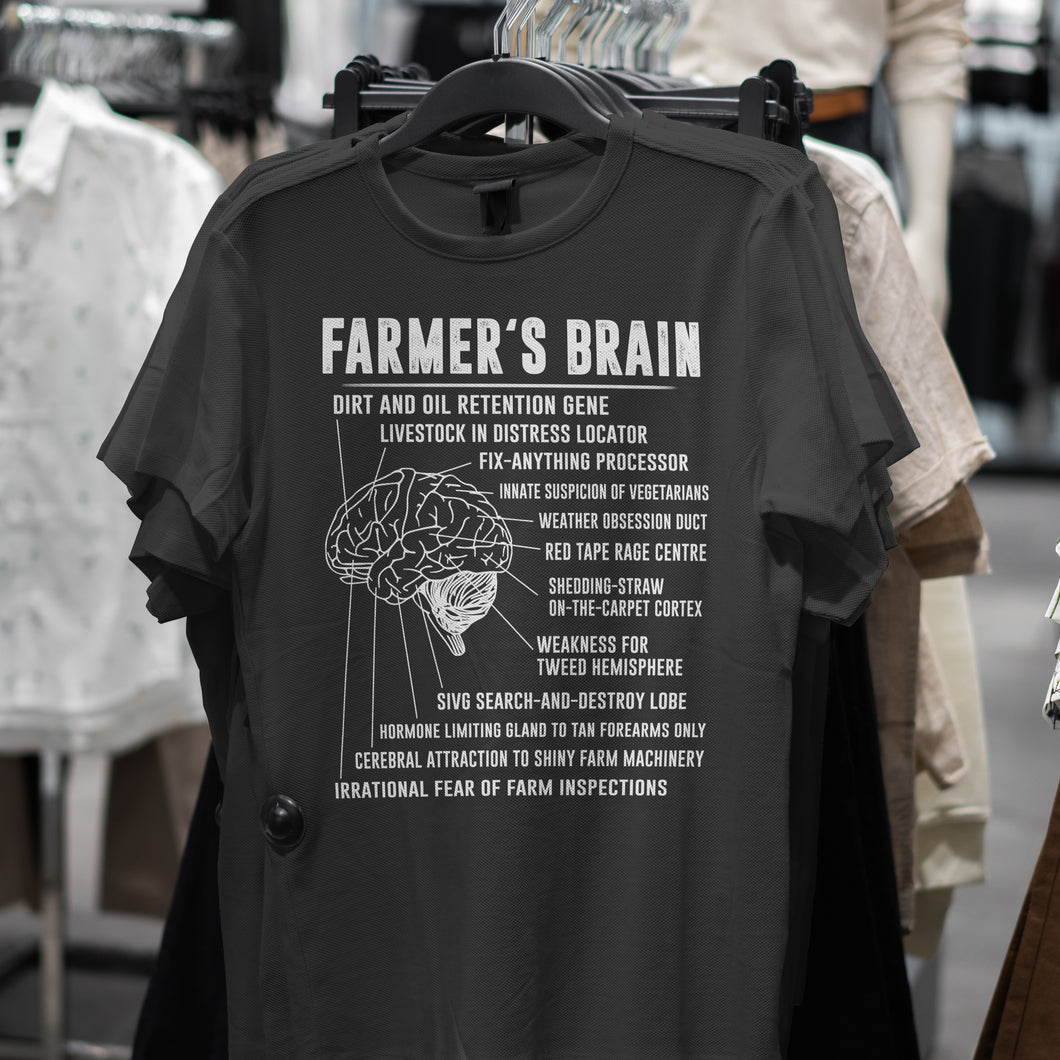 Farmer's Brain - Funny Unisex Sweatshirt, T-shirt, Hoodie
