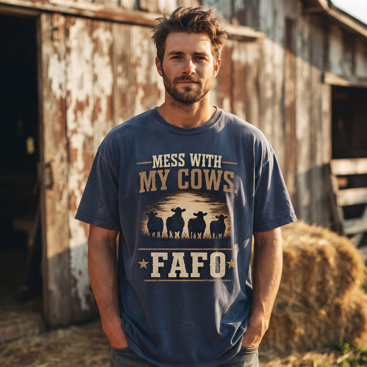 Mess With My Cows. FAFO Unisex T-Shirt,  Funny Cow Comfort Colors Shirt