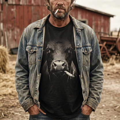 Smoking Cows Unisex T-Shirt,  Funny Cow Comfort Colors Shirt