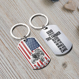 Personalized Engraved Stainless Steel Keychain - Gift for farmer DAD