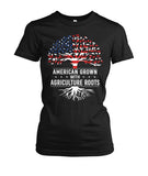 American grown with agriculture roots unisex t-shirt , Hoodies for farmers