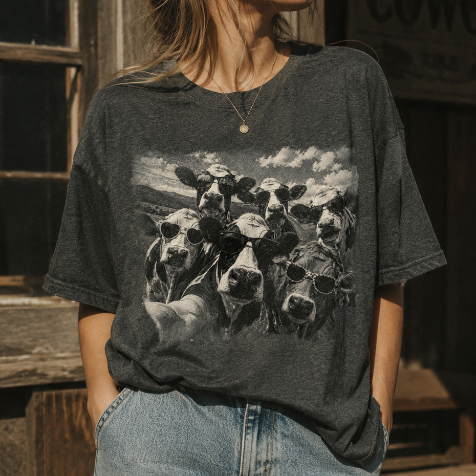 Cows selfies meme Unisex T-Shirt, Sweat-shirt and Hoodie
