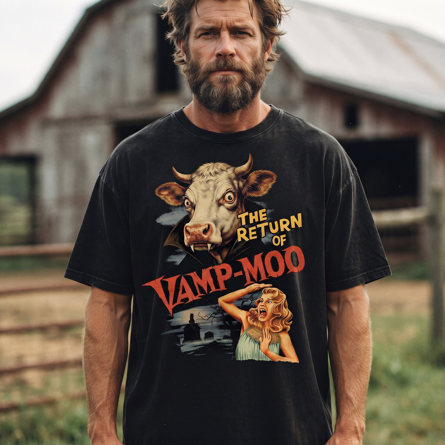 The return of VAMP-MOO funny halloween Unisex T-Shirt for Farmers