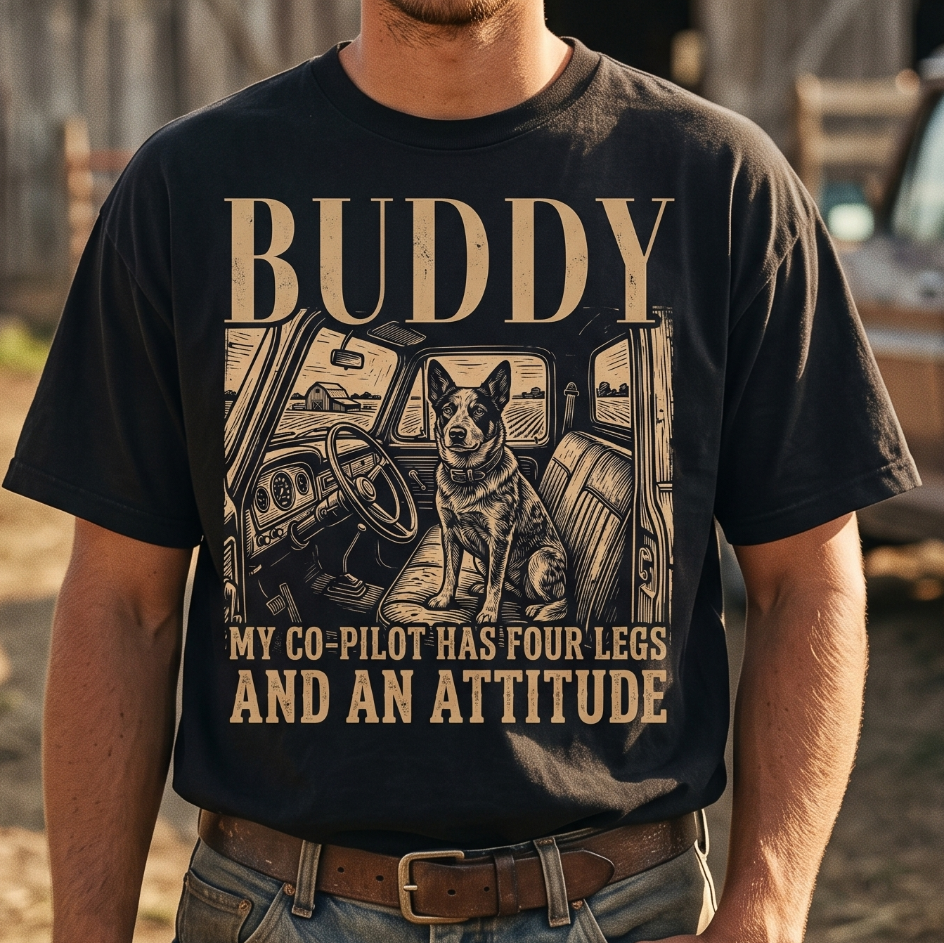 Custom Pet Photo And Name Unisex T-Shirt Gift for Farmers