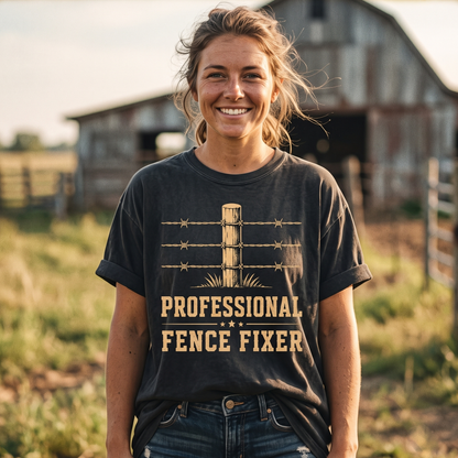 Professional fence fixer Unisex T-Shirt,  Funny Cow Comfort Colors Shirt