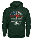 American grown with agriculture roots unisex t-shirt , Hoodies for farmers