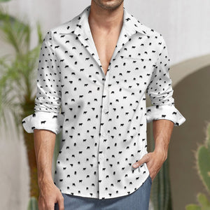 Cattle icon pattern - Men's Casual Long Sleeve Shirt