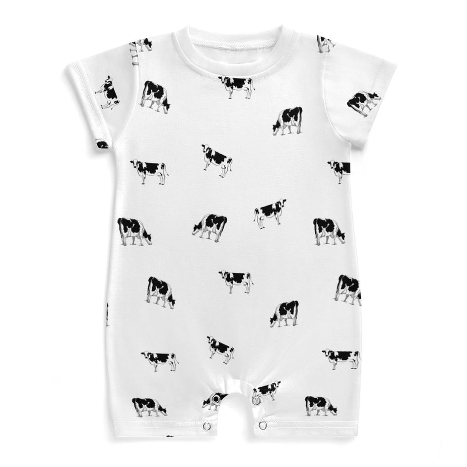 Baby romper Dairy cow pattern
