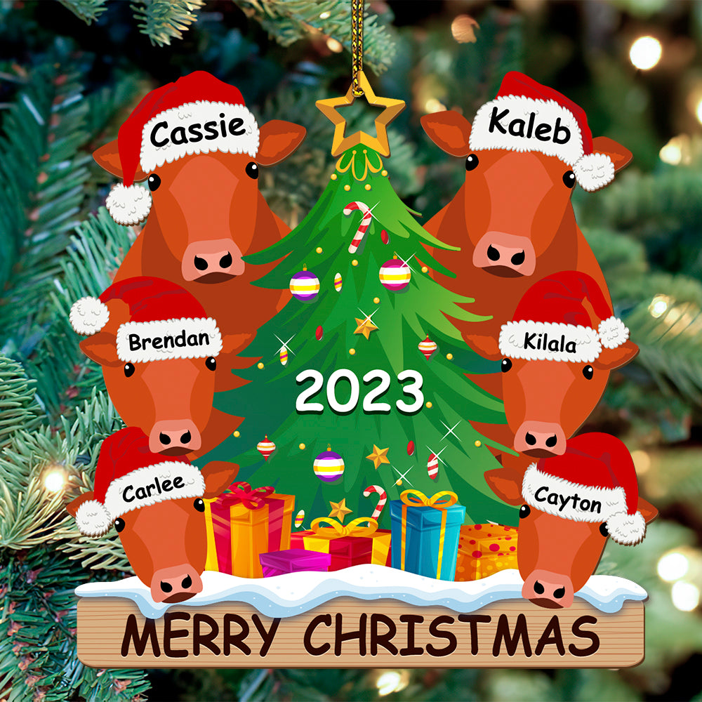 Personalized Wooden Ornament Rancher Cattle Breeds For Christmas - myfunfarm