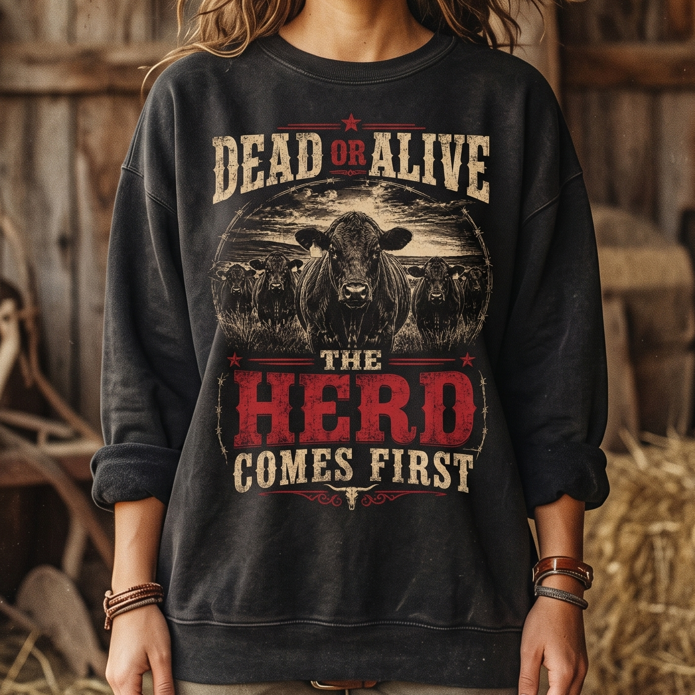 Dead or Alive, the herd comes first Unisex T-Shirt, Gift for Rancher