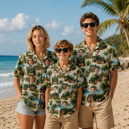 Custom Face Hawaiian Shirt Funny Personalized For Farmer