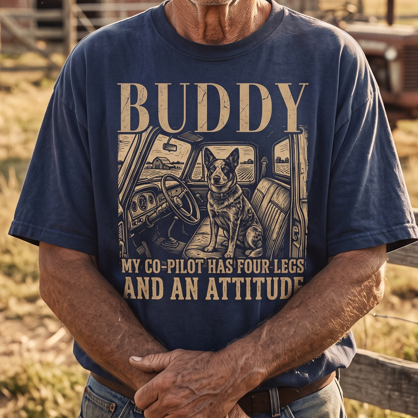 Custom Pet Photo And Name Unisex T-Shirt Gift for Farmers