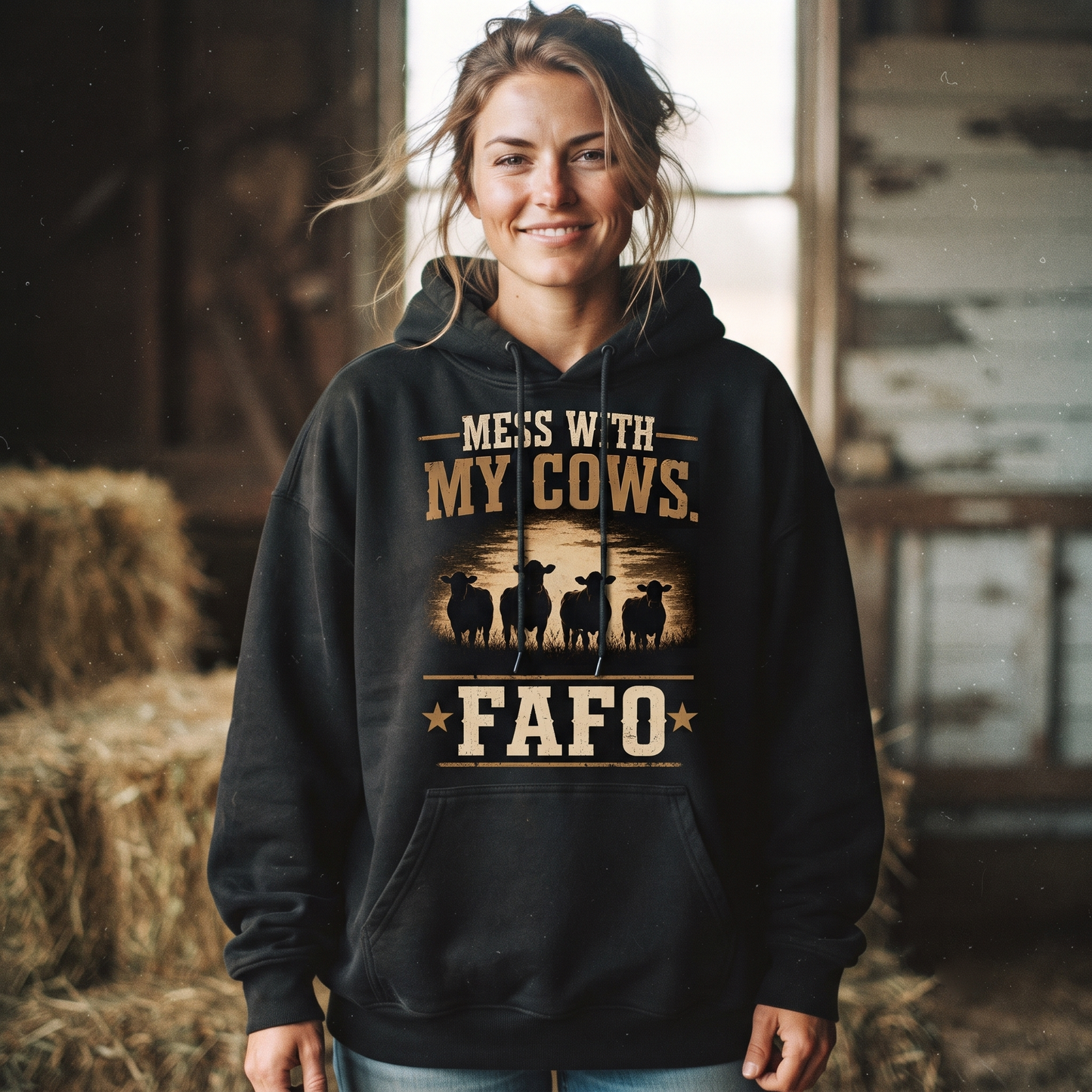 Mess With My Cows. FAFO Unisex T-Shirt,  Funny Cow Comfort Colors Shirt