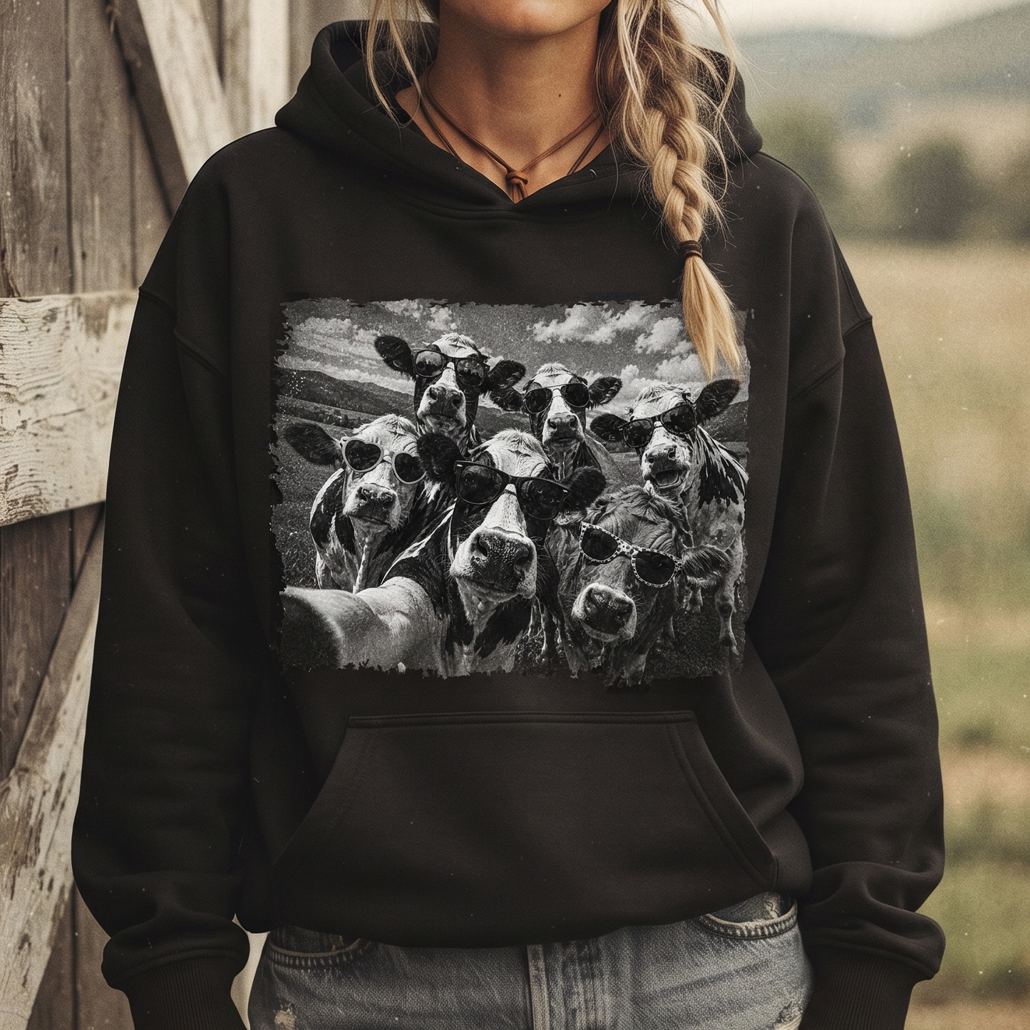 Cows selfies meme Unisex T-Shirt, Sweat-shirt and Hoodie