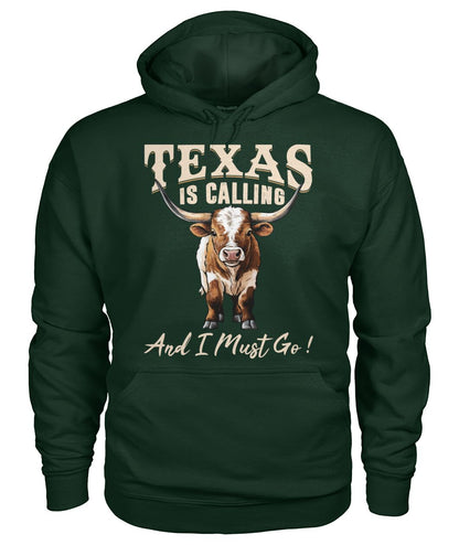 Texas is Calling and I Must Go unisex t-shirt , Hoodies for farmers - myfunfarm