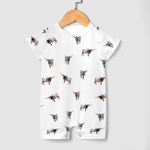 Baby romper Texas Longhorn icon pattern