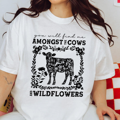 Cows and Wildflowers - unisex  tshirt , Hoodies