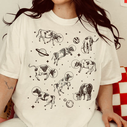 Cows in Space  Funny Shirts For Cow Lovers- unisex  tshirt , Hoodies