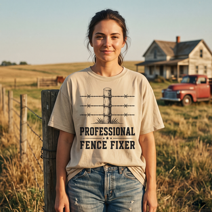Professional fence fixer Unisex T-Shirt,  Funny Cow Comfort Colors Shirt