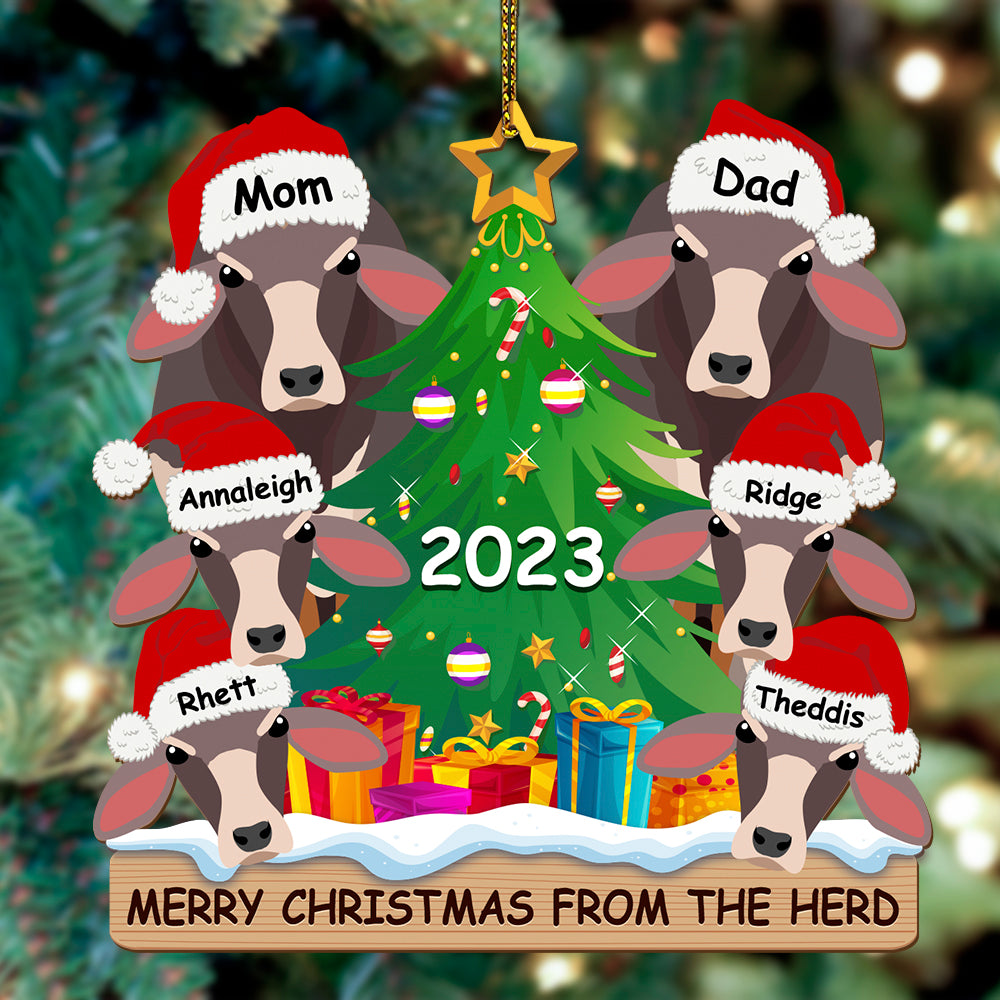 Personalized Wooden Ornament Rancher Cattle Breeds For Christmas - myfunfarm
