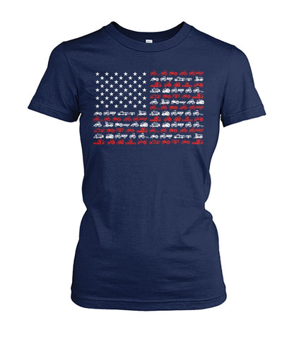 American Flag Patriotic Tractor unisex t-shirt , Hoodies