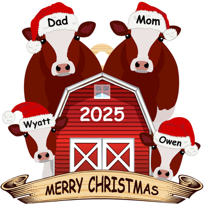 Personalized Wooden Ornament Rancher Cattle Breeds For Christmas - myfunfarm