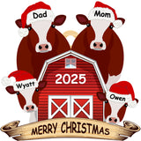 Personalized Wooden Ornament Rancher Cattle Breeds For Christmas